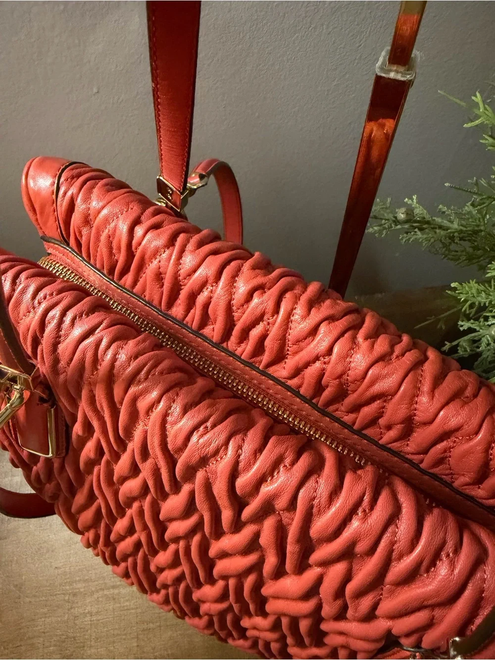 Coach Madison Gathered Satchel Bag